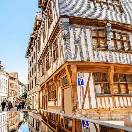 Apartment 6 Places-free Parking Gratuit Privee Fermer-3chambres-wifi-rouen